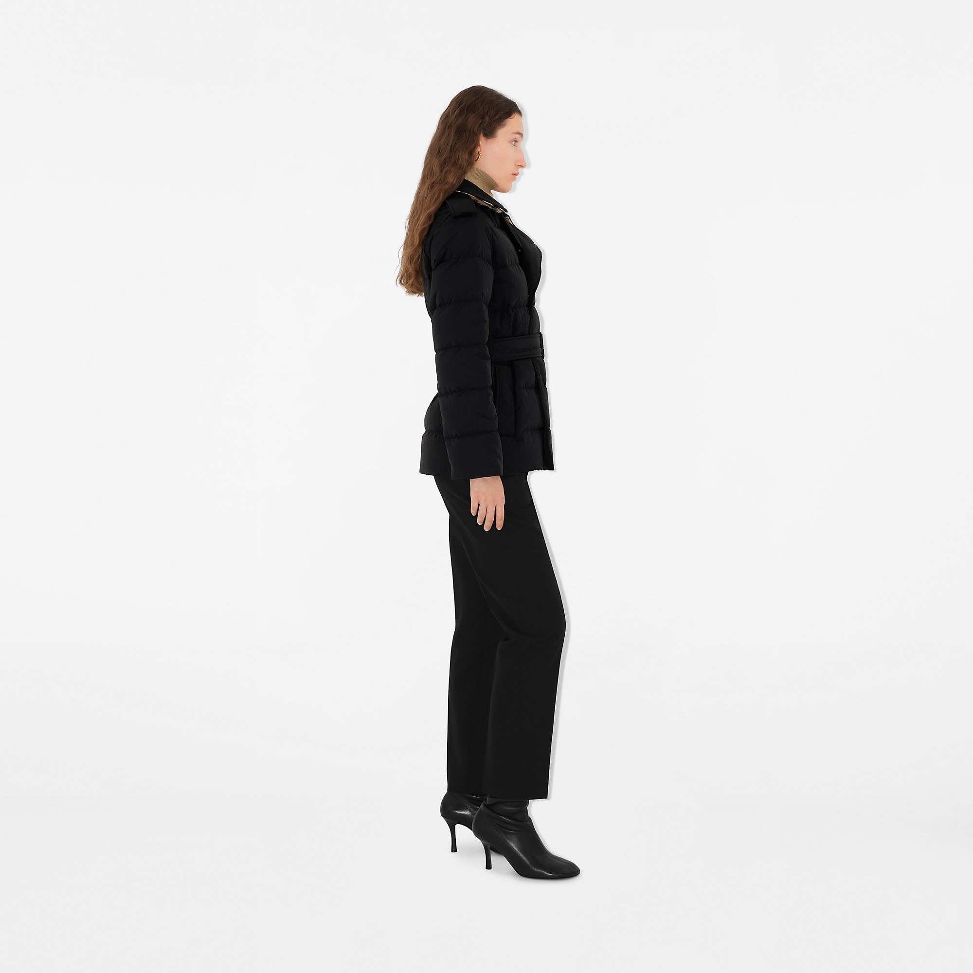 Short Nylon Puffer Coat - 3