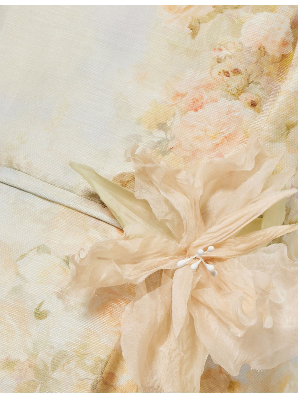 Memento Picnic Linen And Silk Midi Dress - 6