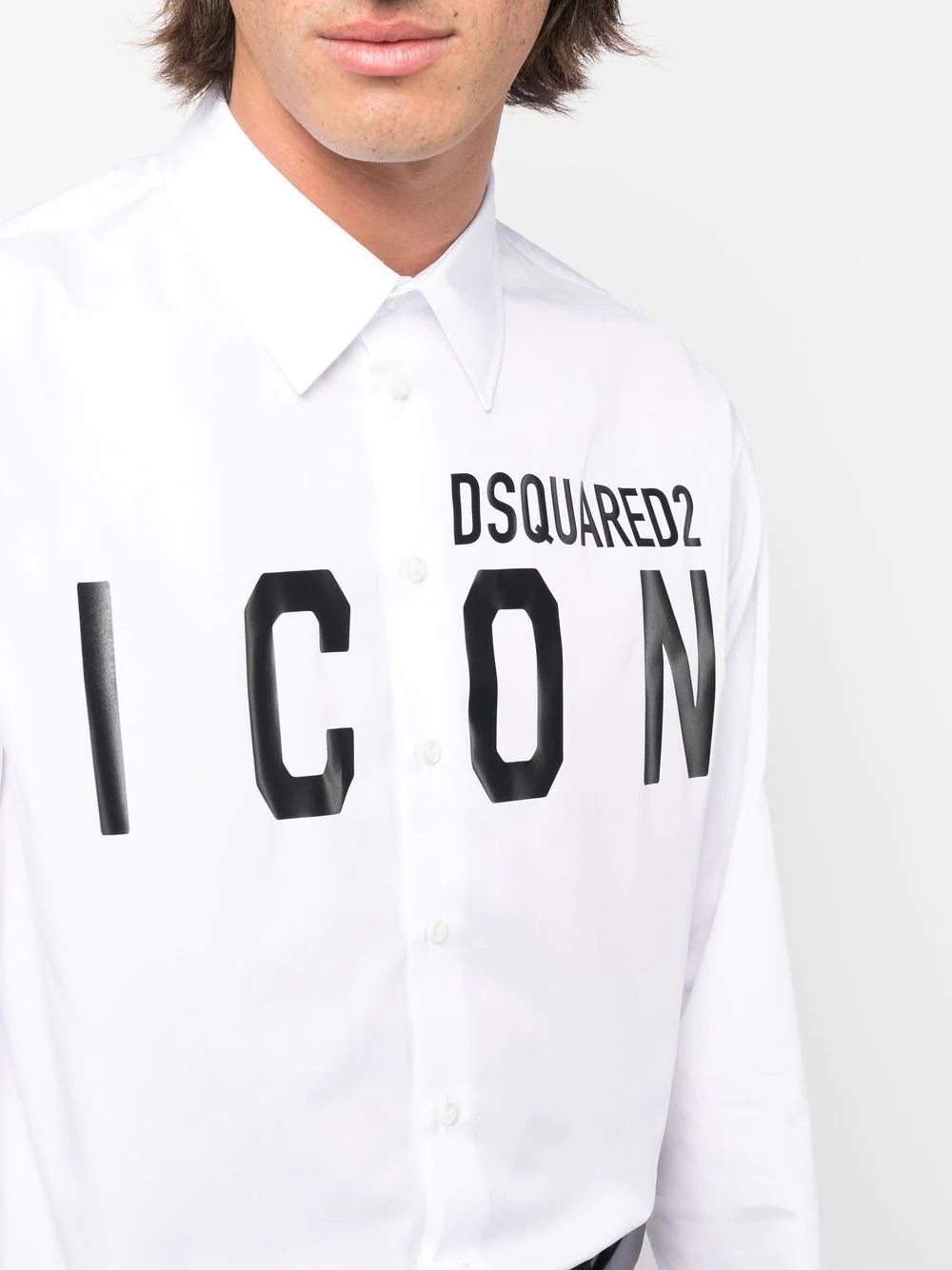 logo-print cotton shirt - 5