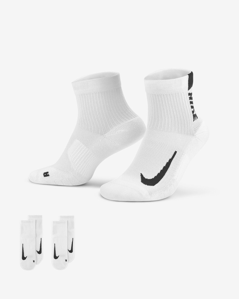 Nike Multiplier Running Ankle Socks (2 Pair) - 1
