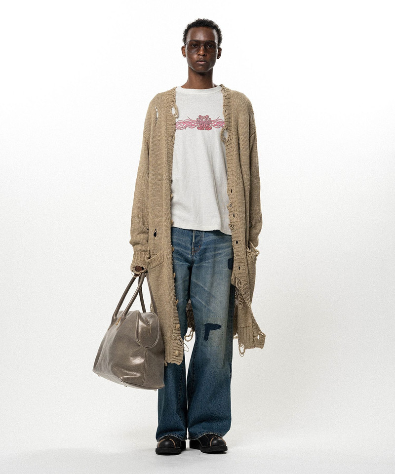 Damaged Low Gauge Long Cardigan 18