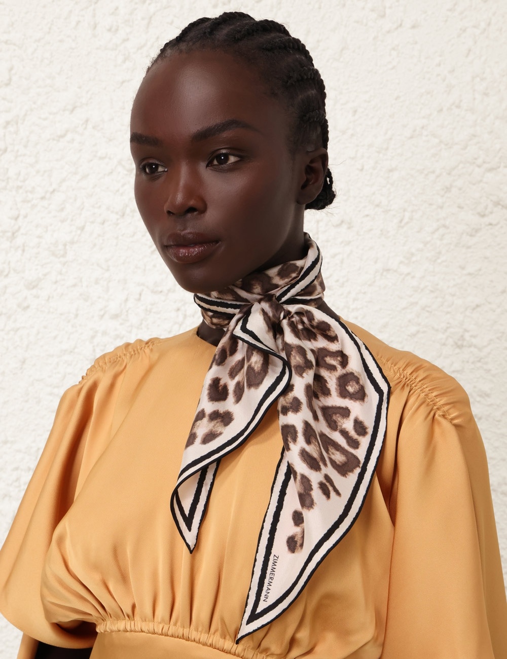 PRINTED SILK NECK SCARF - 2