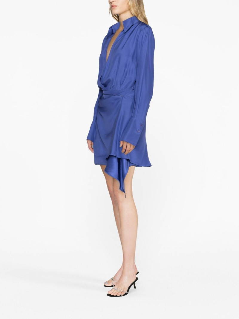 Gravia draped silk shirtdress 4