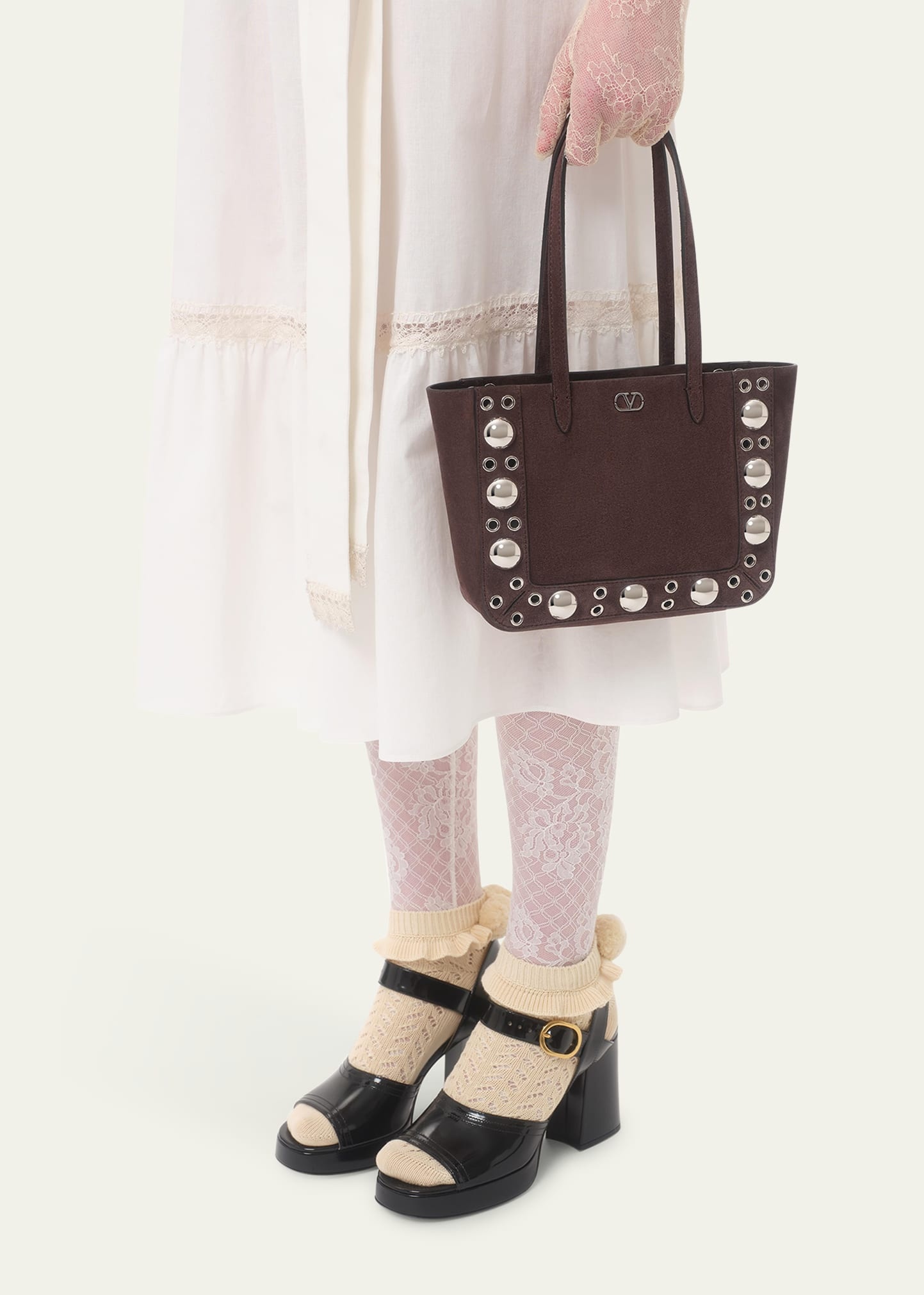 Nellcote Studded Suede Mini Tote Bag - 2