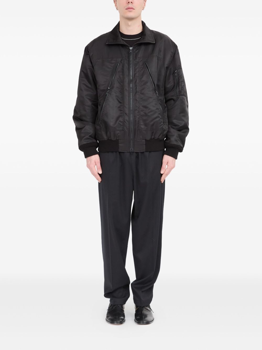 stitch-detail bomber jacket - 2
