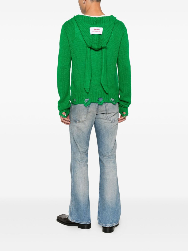 CHARLES JEFFREY LOVERBOY Rabbit Balaclava button-front cardigan outlook