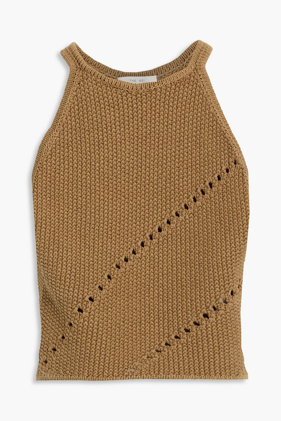 Crocheted cotton-blend top - 1