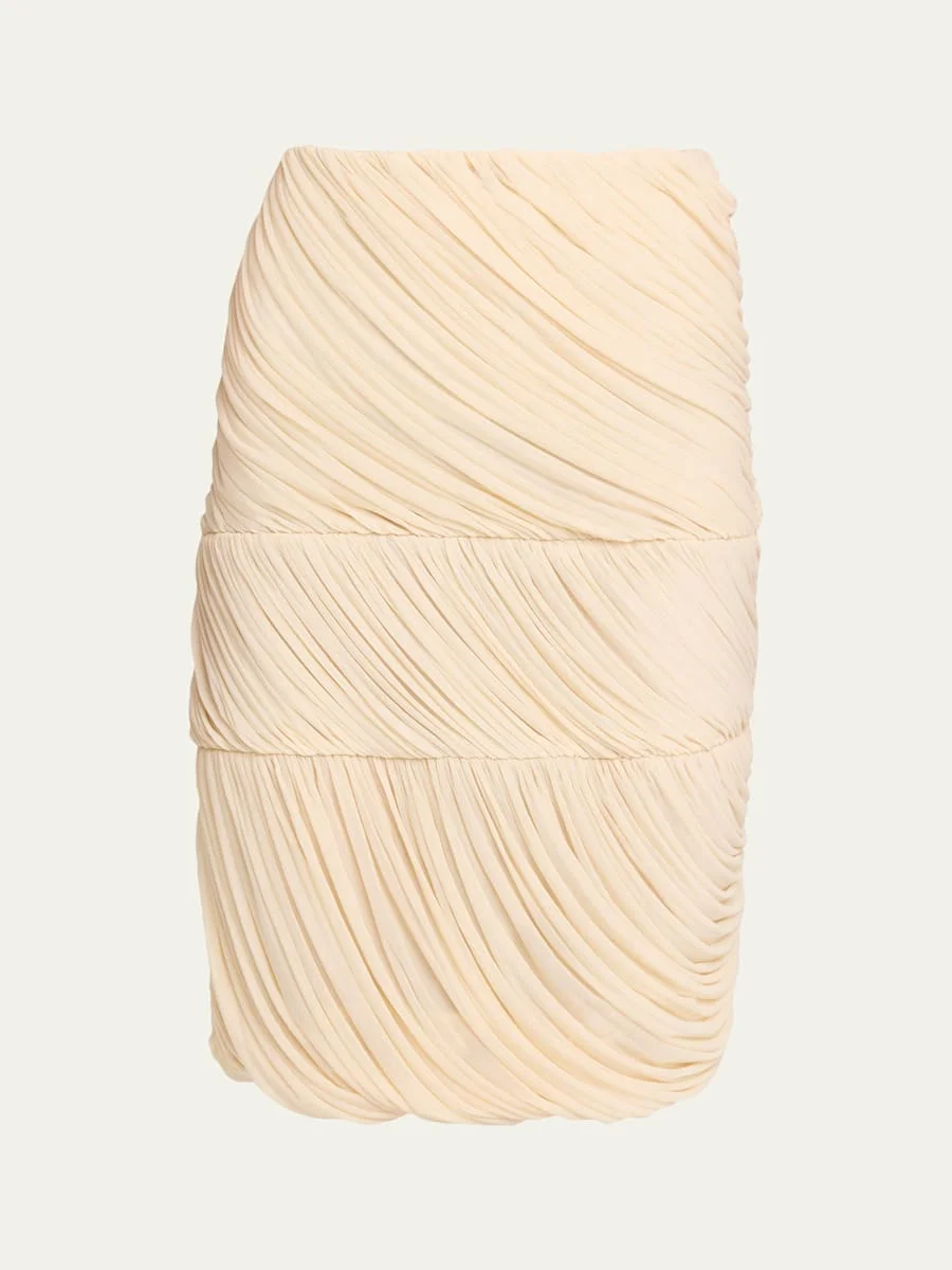 Alory Draped Jersey Skirt - 1