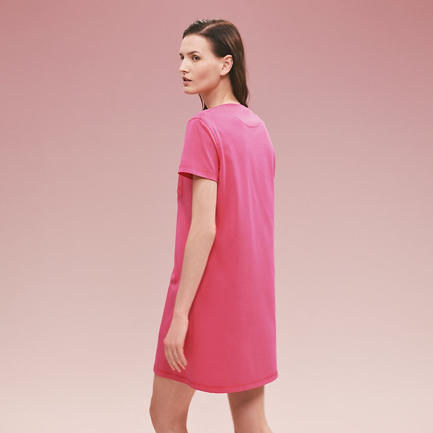 Straight embroidered pocket dress - 2