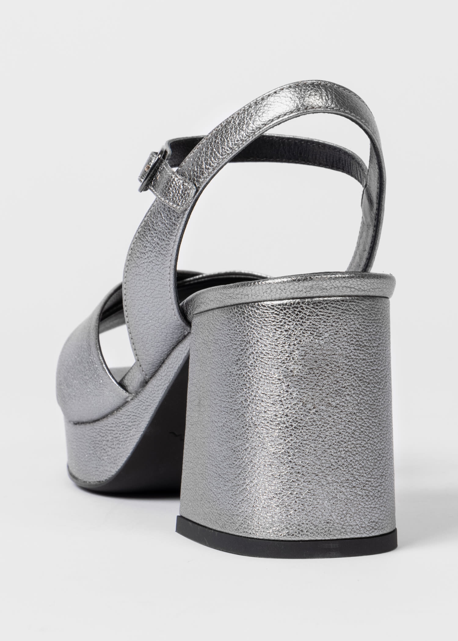 Gunmetal Leather 'Poppy' Heels - 4