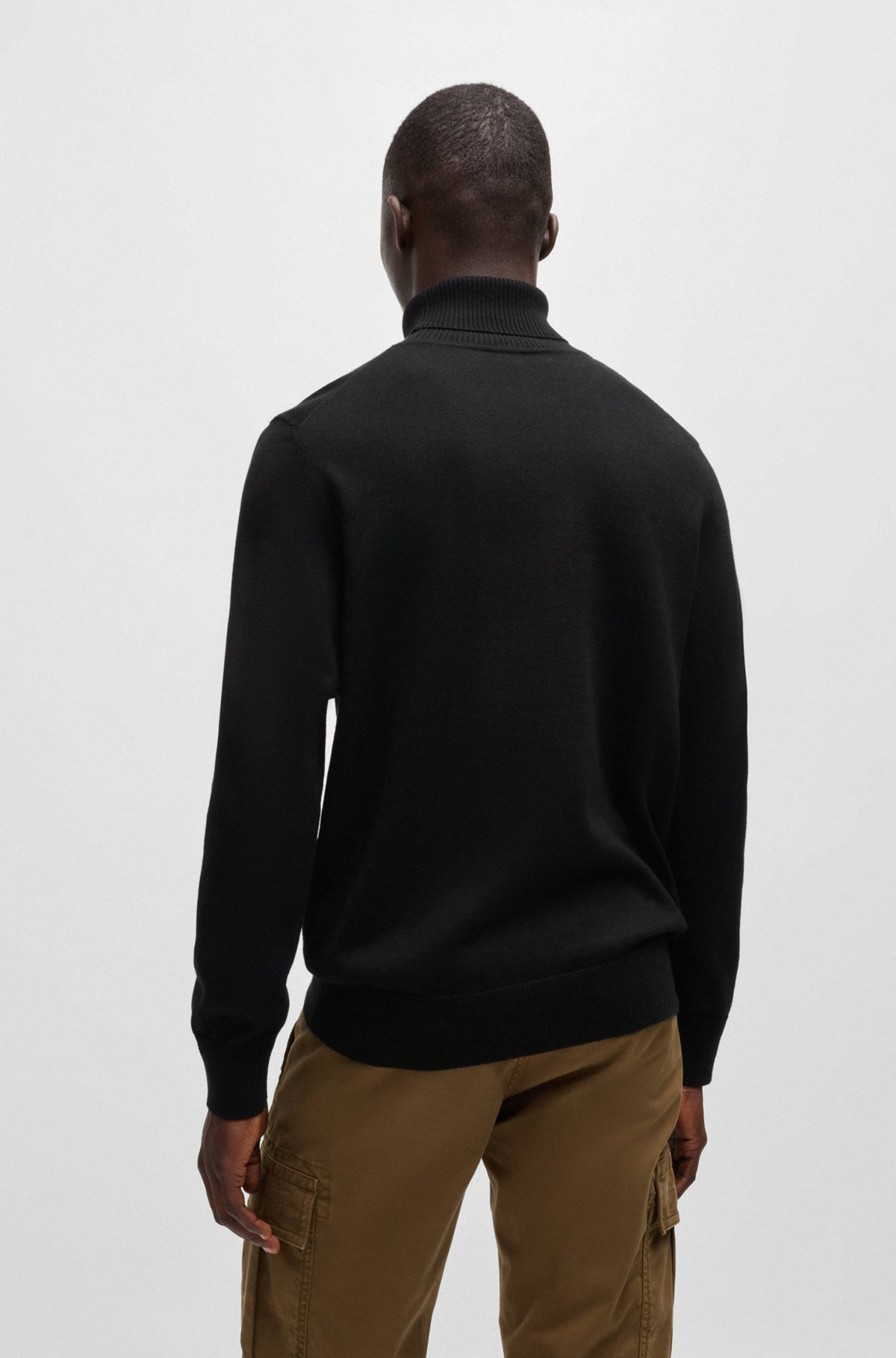 ROLLNECK REGULAR-FIT SWEATER IN COTTON AND CASHMERE - 5