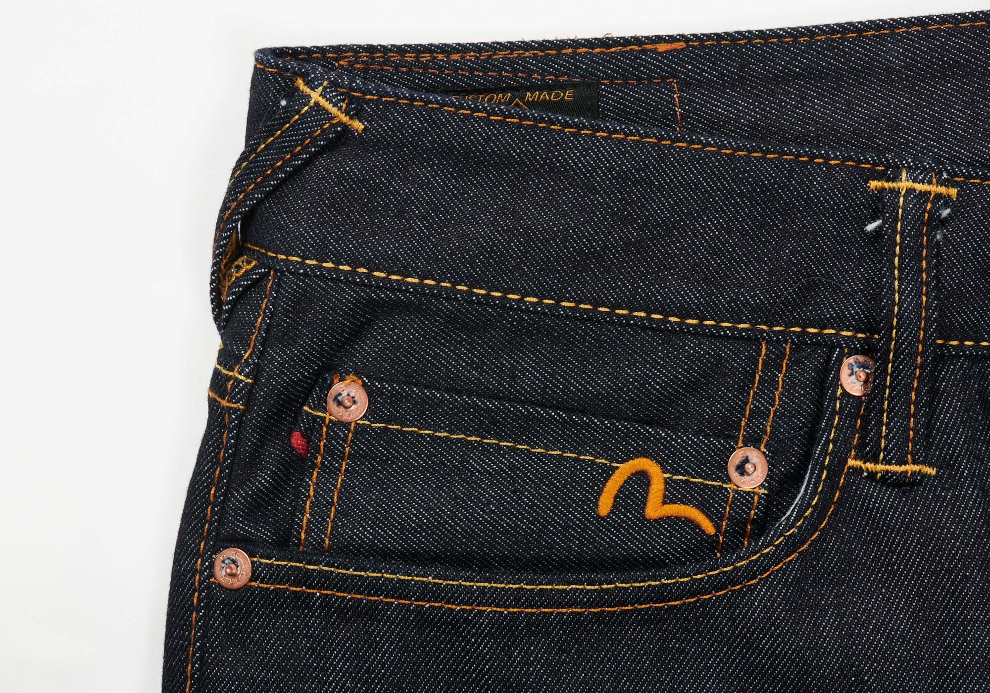 PALACE EVISU 2008 CLASSIC SEAGULL DENIM JEANS INDIGO RAW - 5