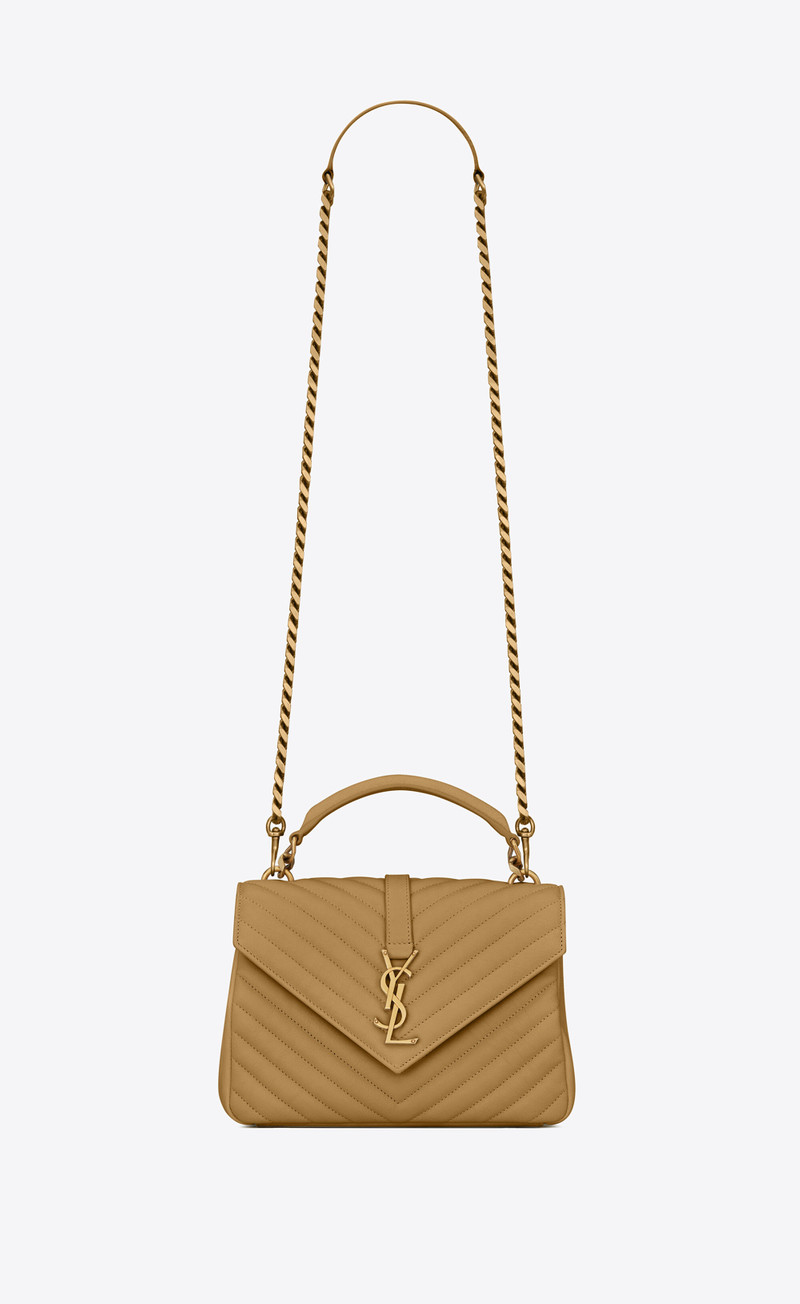 college medium chain bag in quilted leather - 1