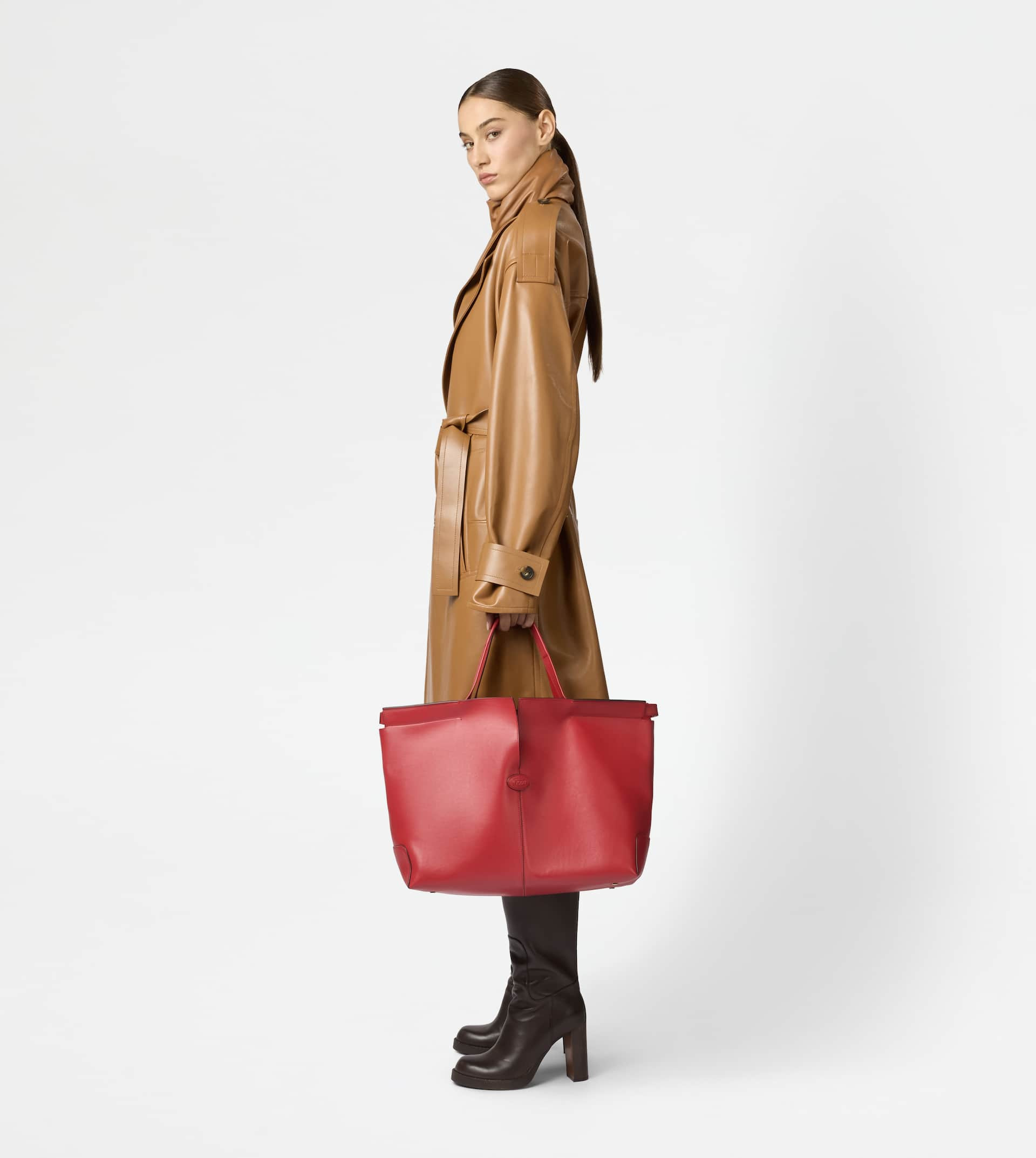 TOD'S DI BAG FOLIO IN LEATHER MEDIUM - RED - 8