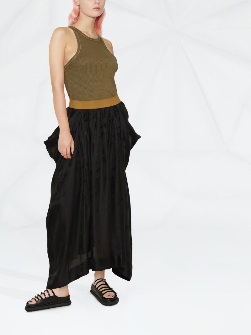 side-draped maxi skirt - 3