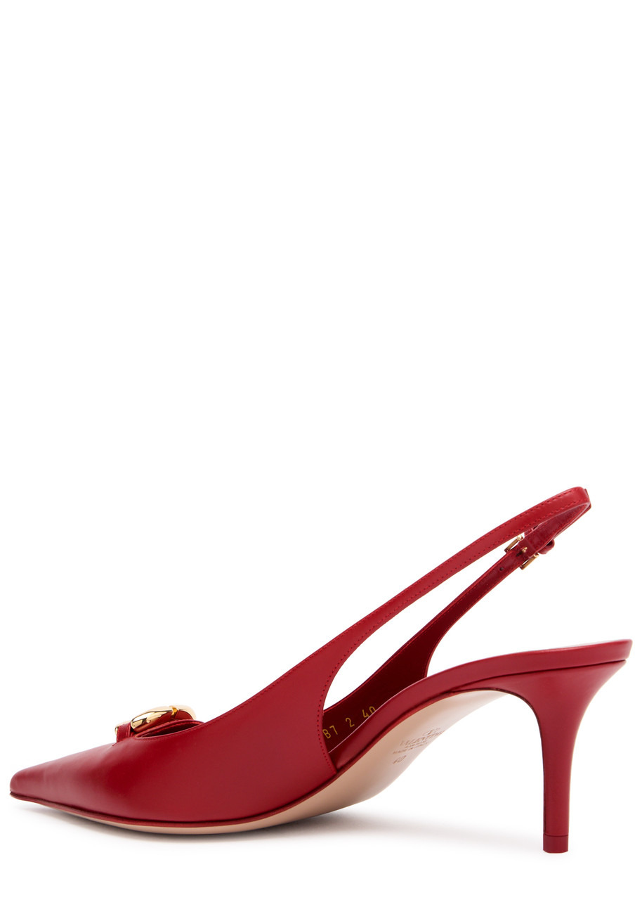 Valentino Garavani 60 Vlogo Leather Slingback Pumps - 2