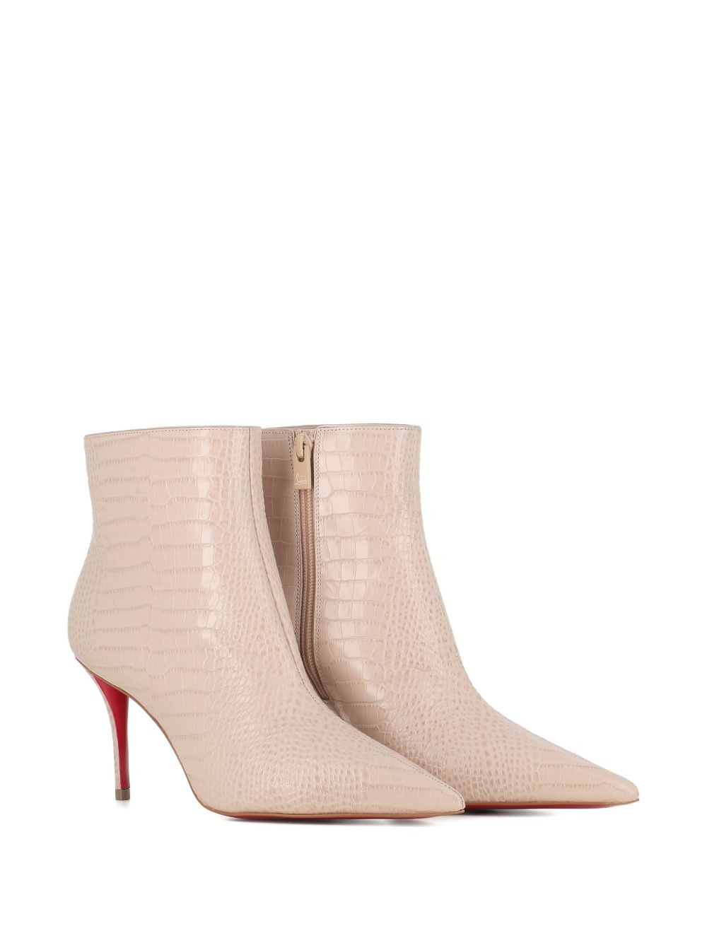 80mm Miss Z crocodile-effect boots - 2