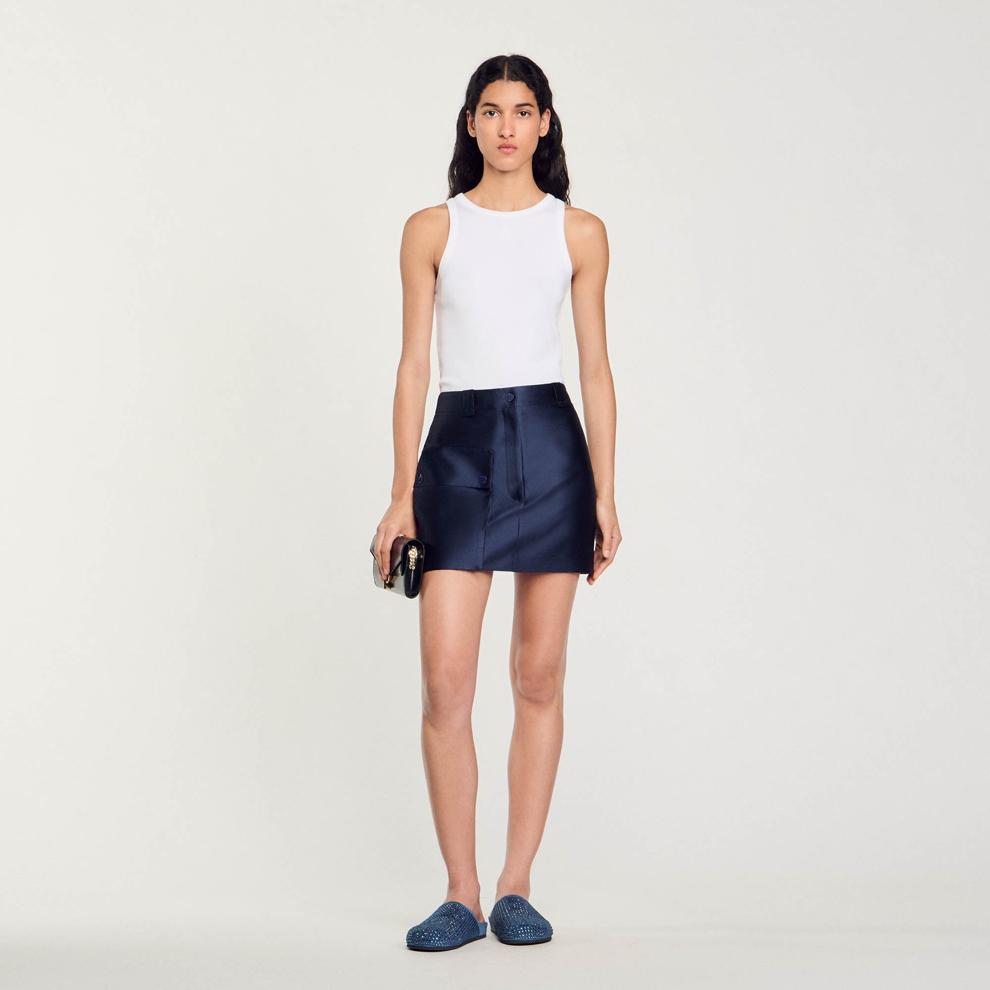 SATIN SHORT SKIRT - 2