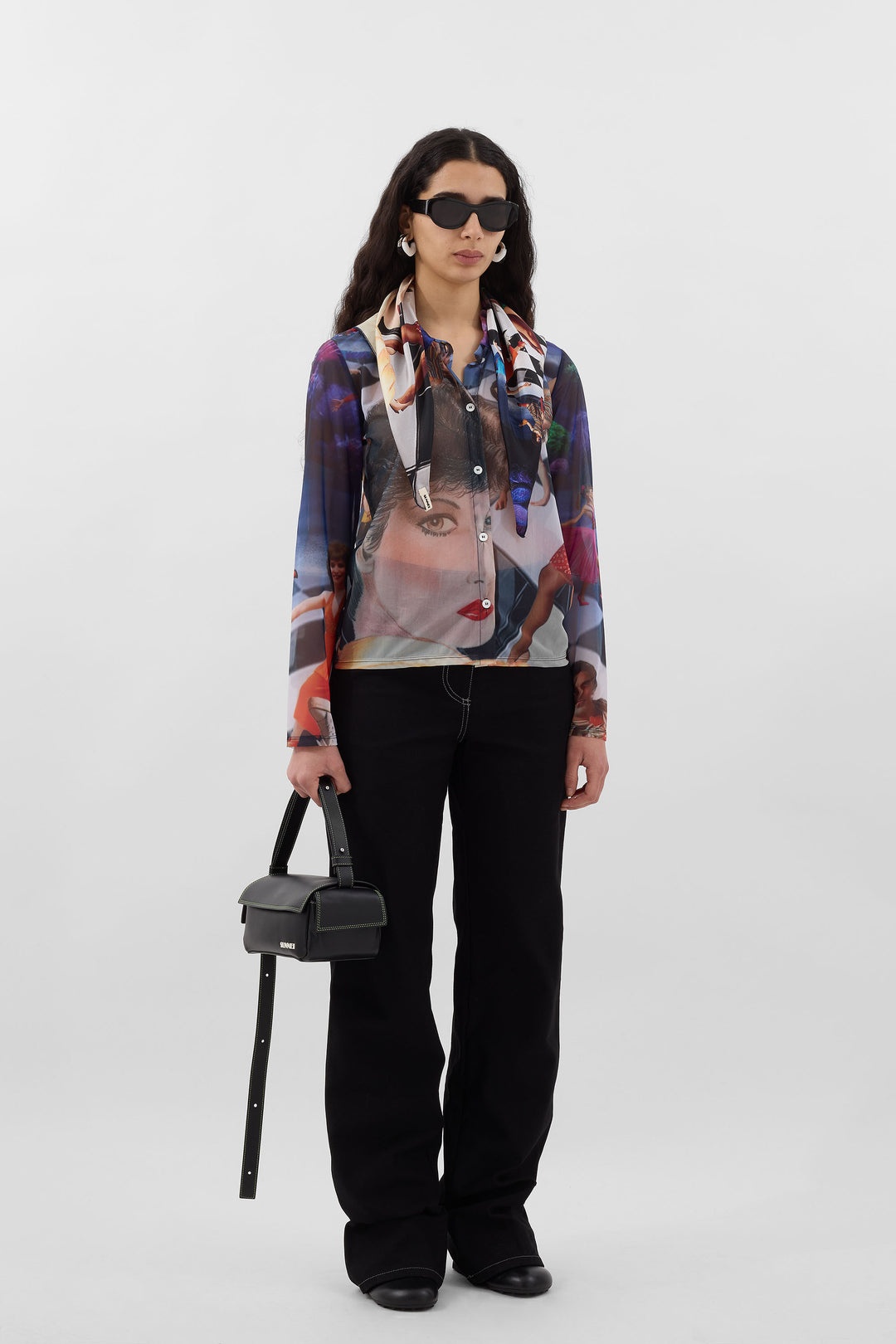 SHEER ORGANZA SHIRT / Brigitte print - 3