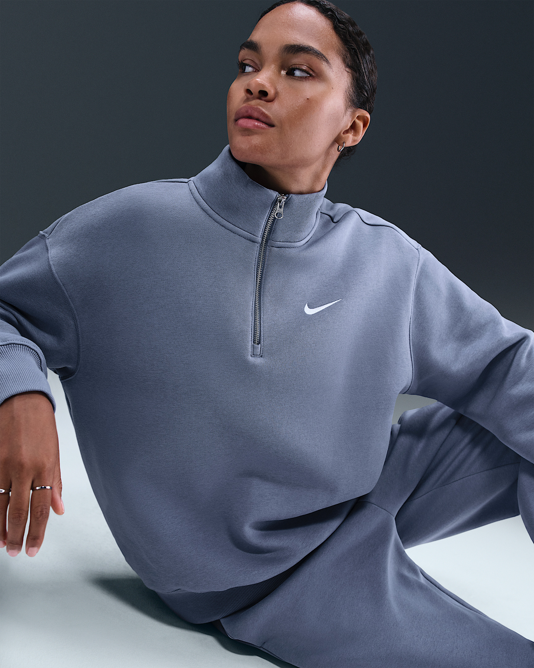 Nike Sportswear Phoenix Fleece Women's Oversized 1/4-Zip Long Sweatshirt - 3