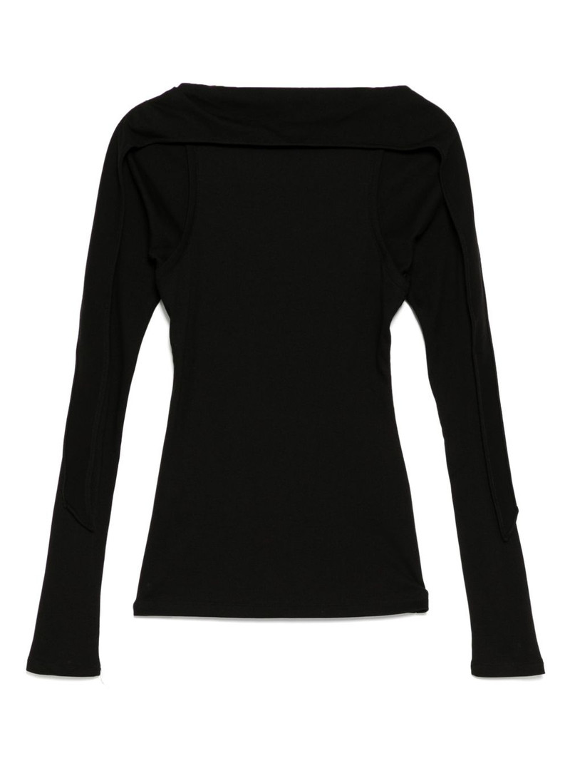 LOW CLASSIC scarf jersey top outlook