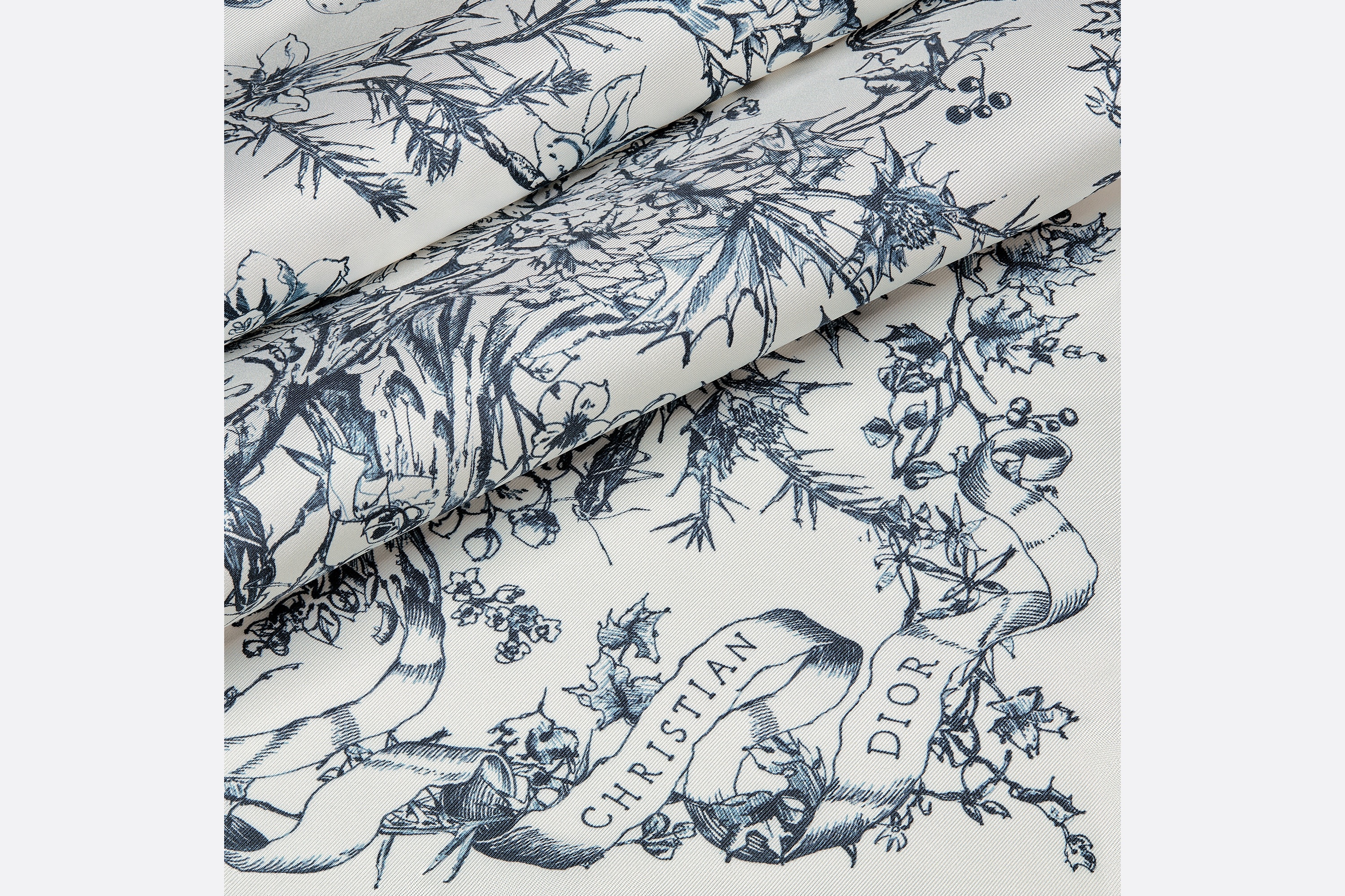 Toile de Jouy Flowers Square Scarf - 2