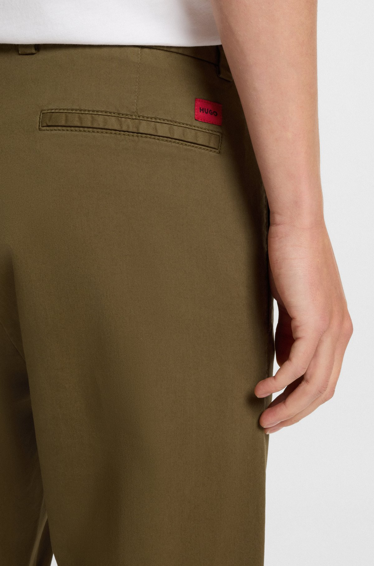 SLIM-FIT TROUSERS IN STRETCH-COTTON GABARDINE - 5