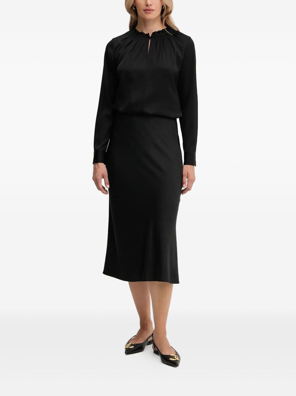 keyhole-neck blouse - 2