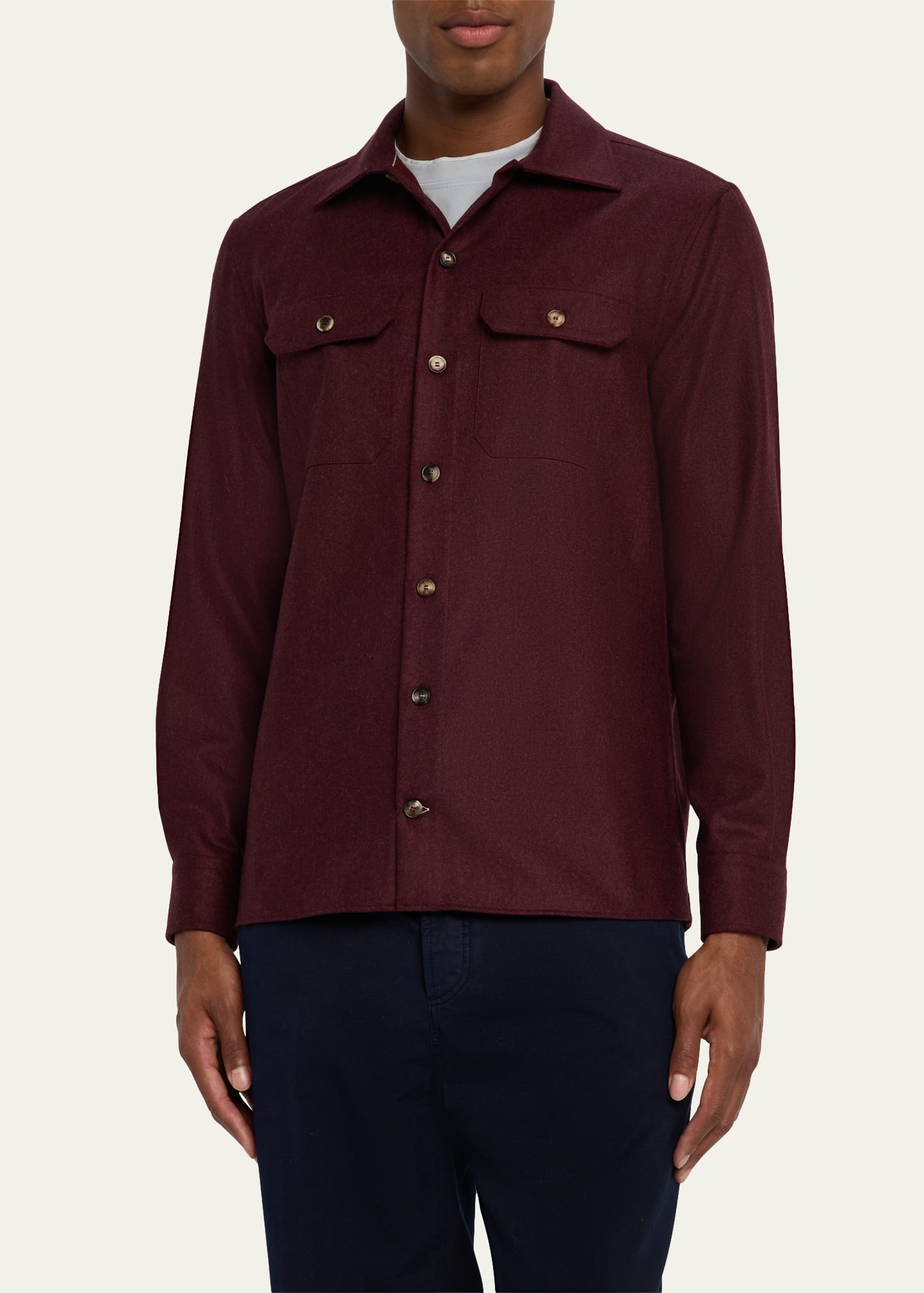 Men's Carded Flannel Overshirt - 4