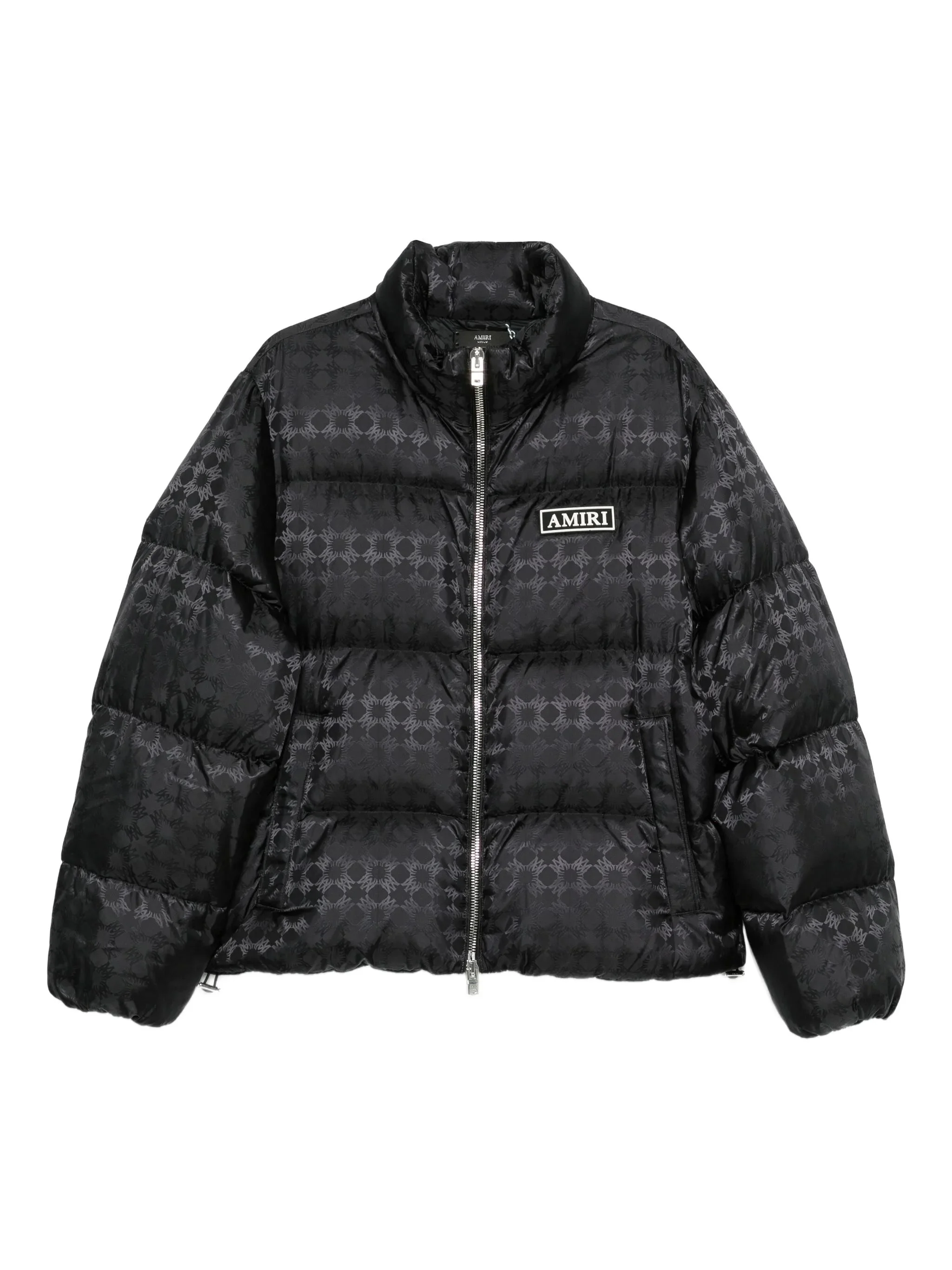 jacquard puffer jacket - 1