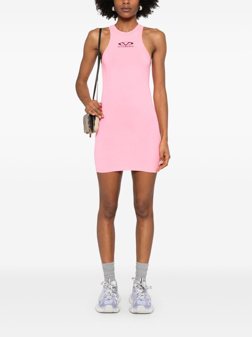 logo-print mini dress - 2