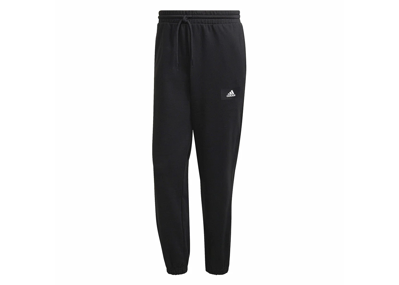 adidas Essentials FeelVivid Cotton French Terry Straight-Leg Sweat Pants Black - 1