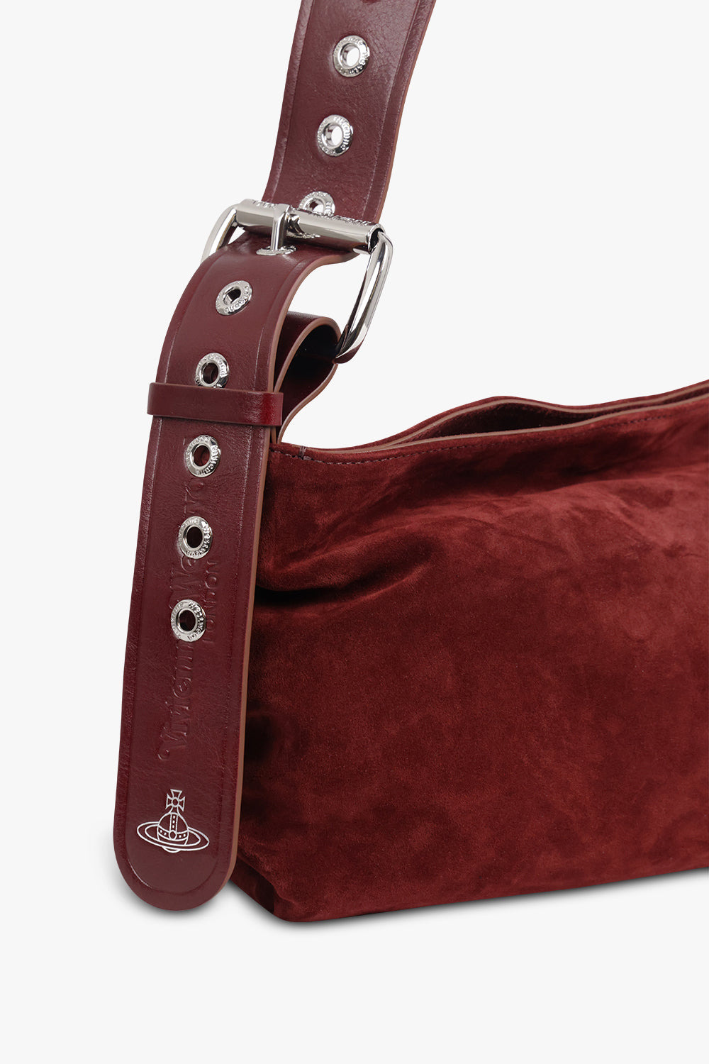 MAXIME SMALL SUEDE CROSSBODY BAG | BURGUNDY - 4