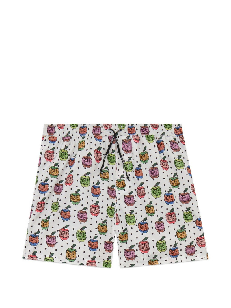 apple-print swim shorts 1