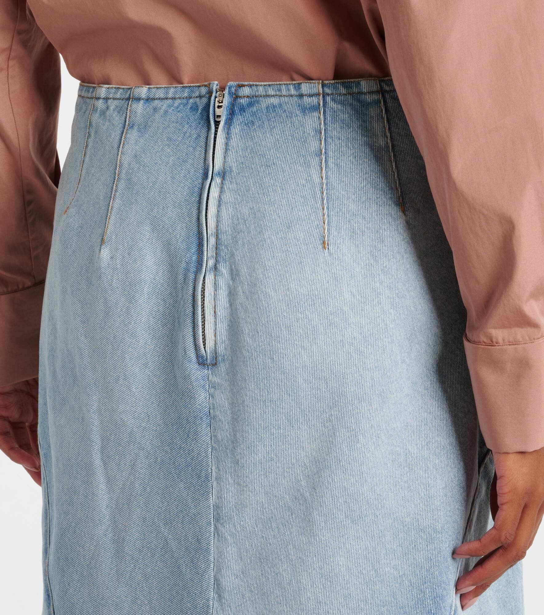 Denim midi skirt - 6