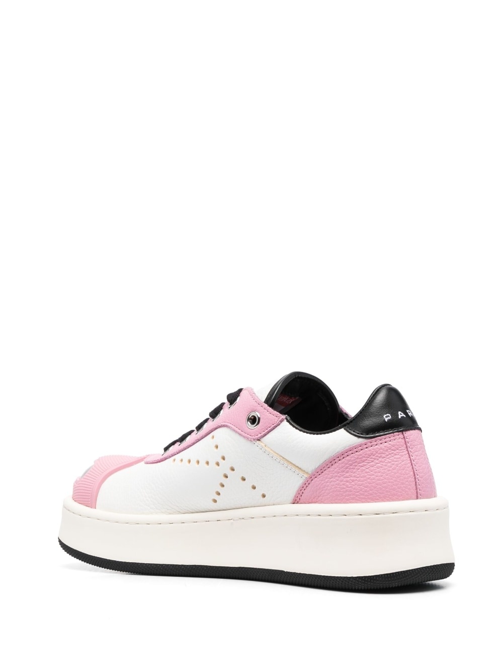 contrasting-toecap low-top sneakers - 3
