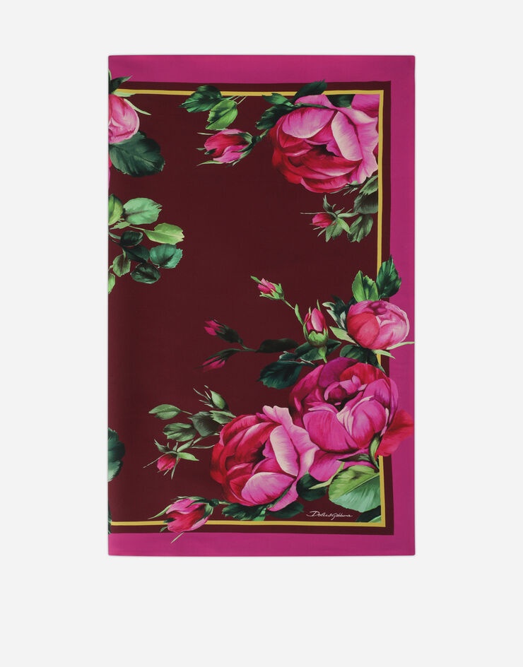 Rose-print charmeuse hijab - 4