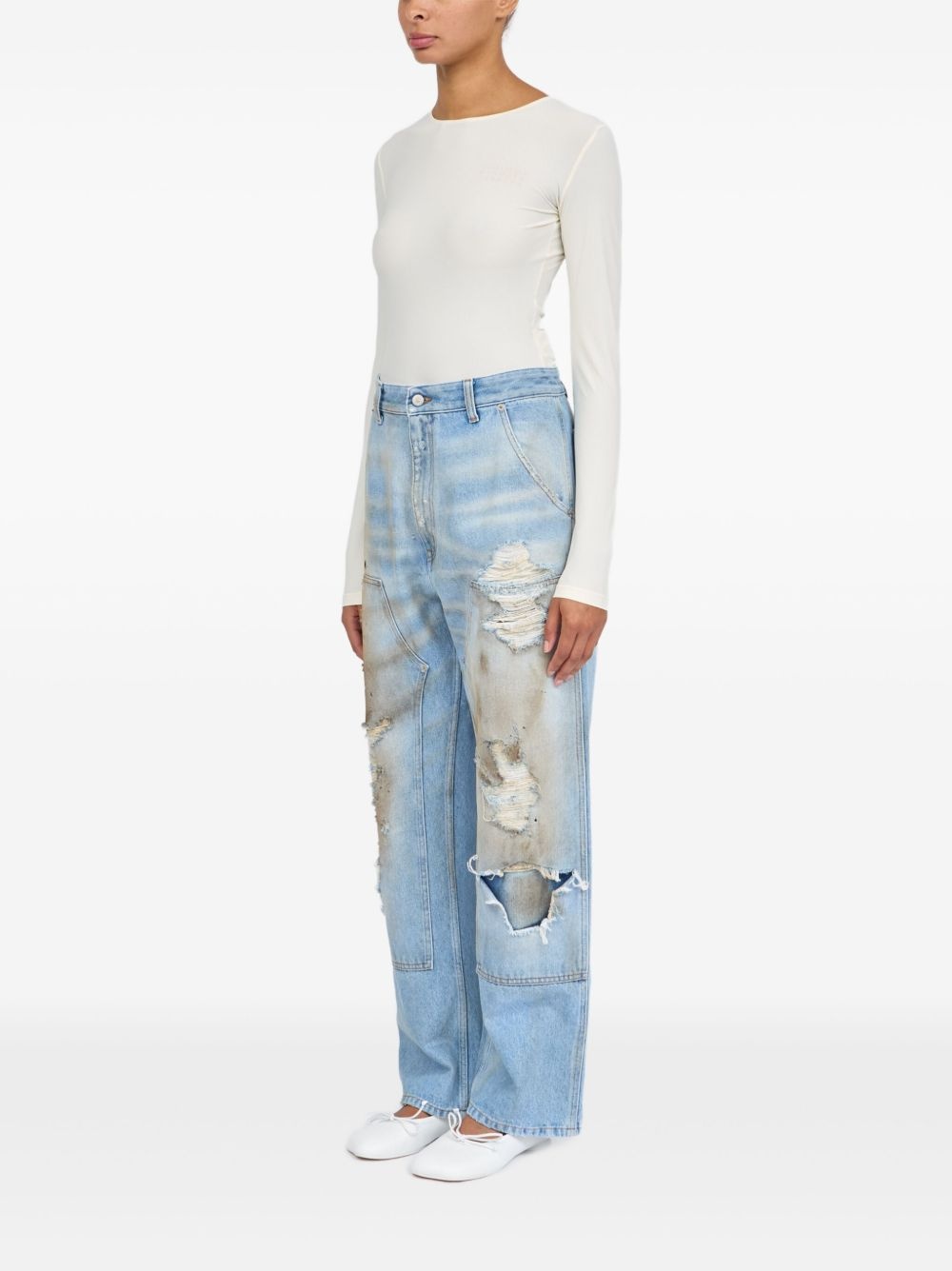distressed jeans - 4