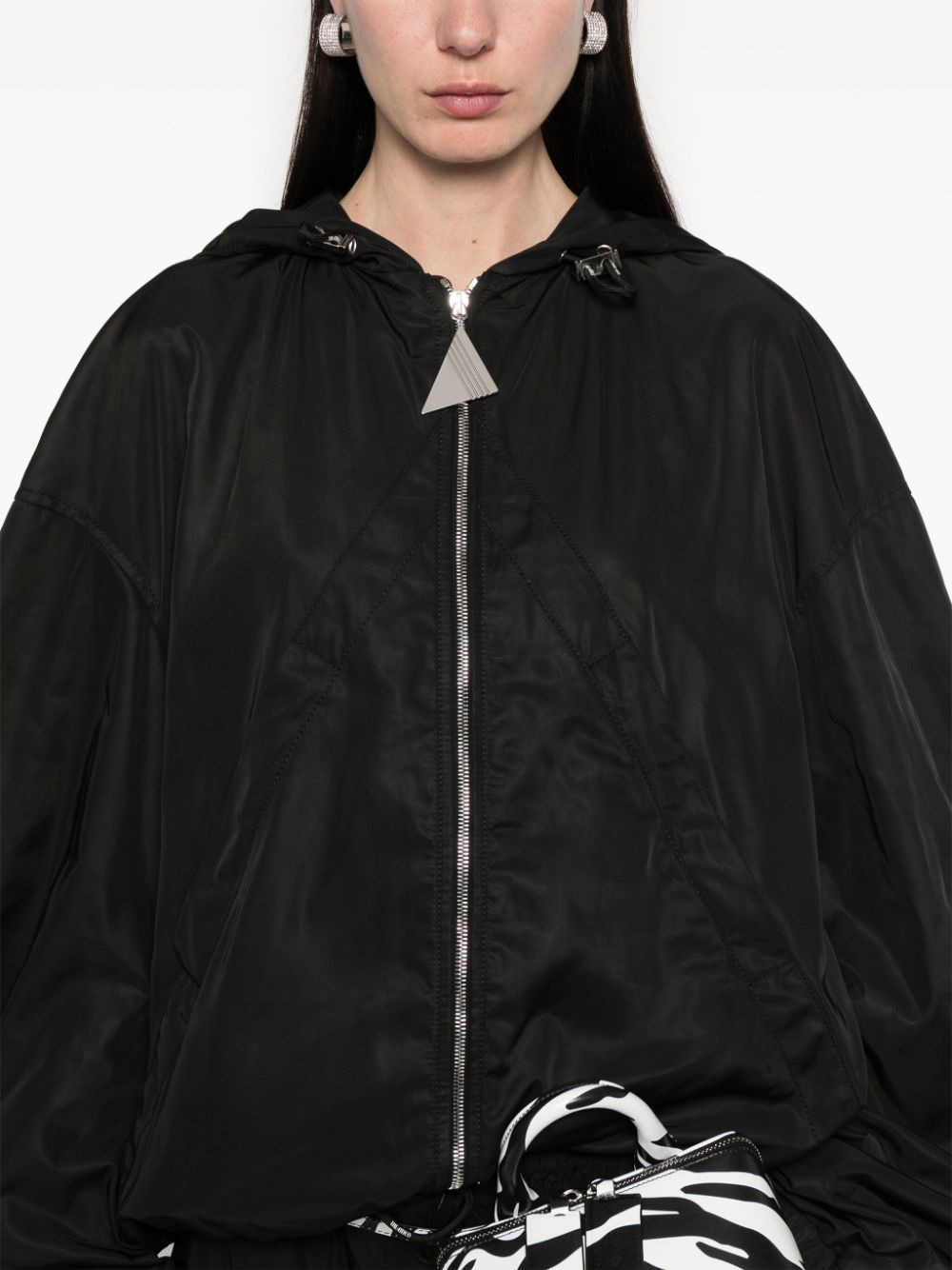The Attico Women Bomber Jacket With Hood - 5