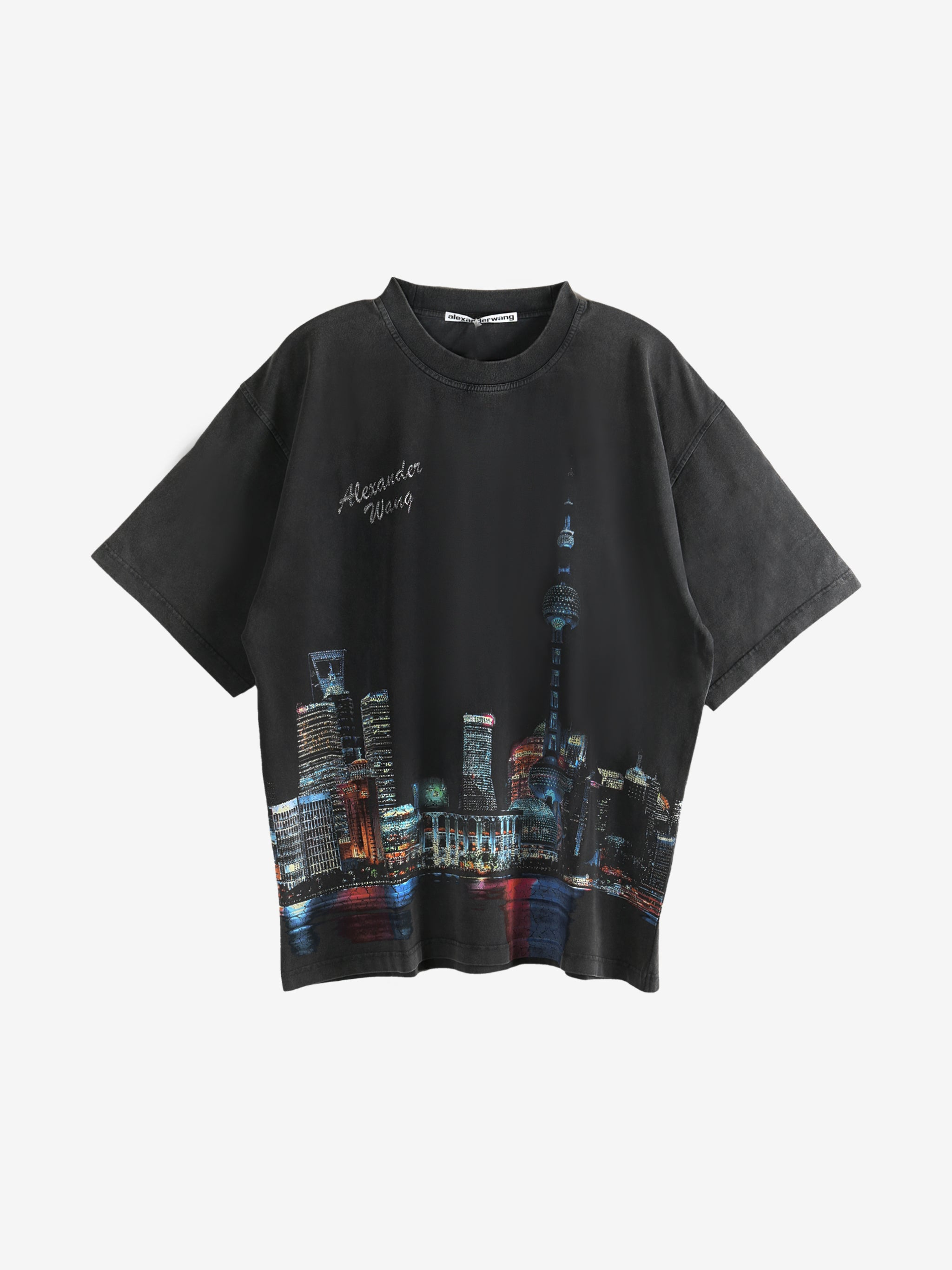 ALEXANDER WANG - Unisex Allover Hotfix Graphic Short Sleeve T-Shirt - 4