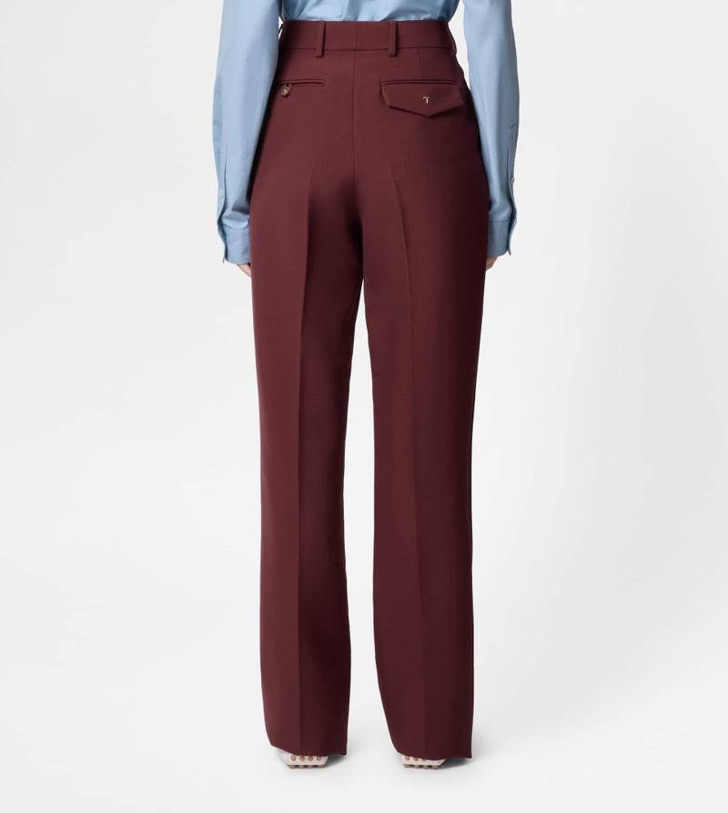 PANTS IN WOOL - BURGUNDY 4