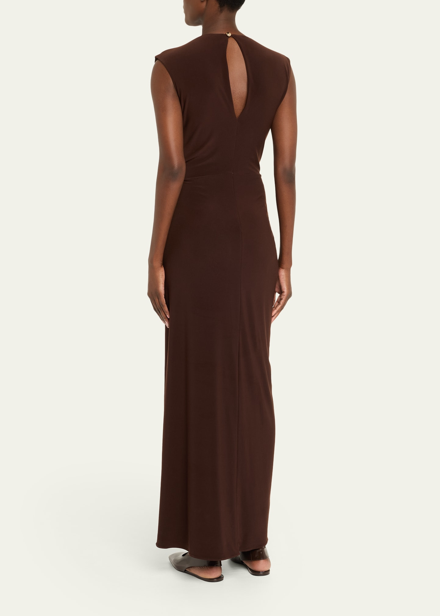 Serena Swirl Draped Midi Dress - 3