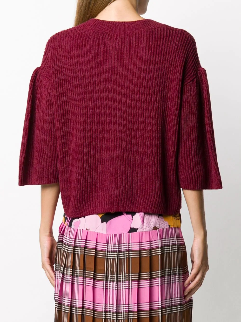 flared knitted jumper - 4