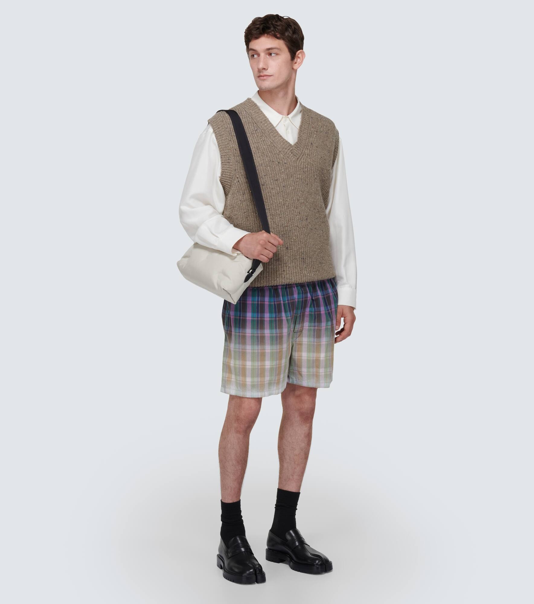 Checked cotton shorts - 2