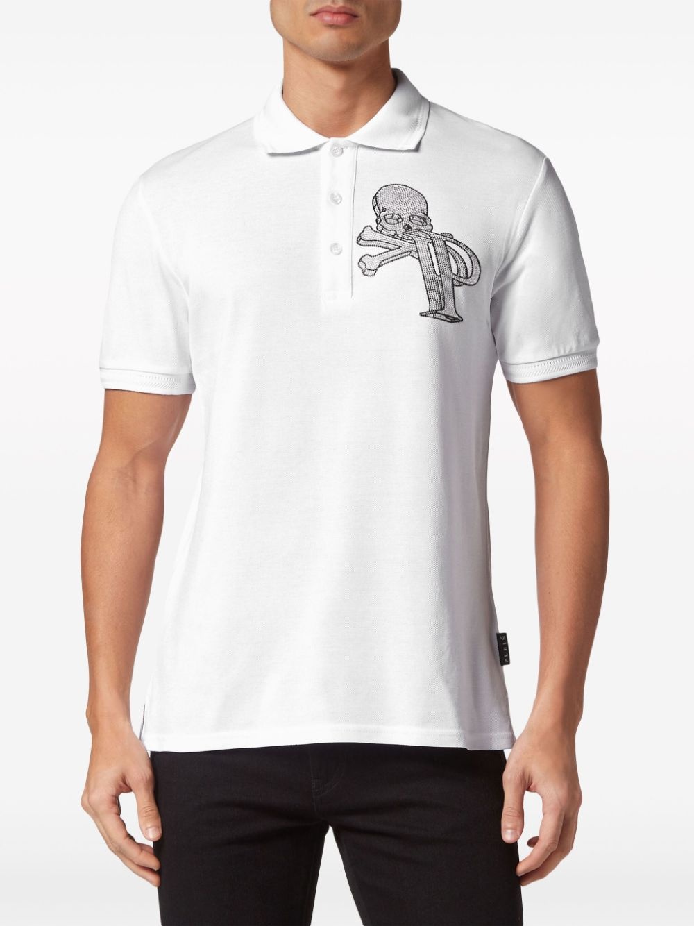 Wire Frame crystal-embellished polo shirt - 3