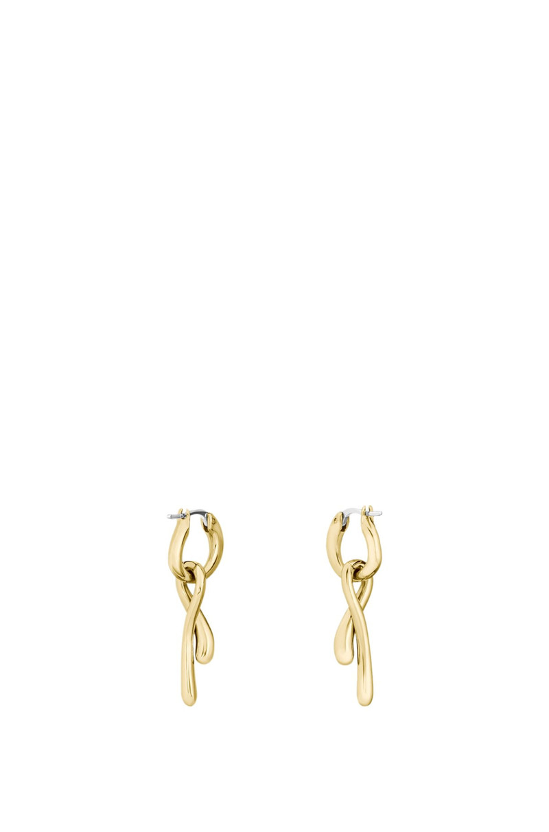 BOSS RIBBON-STYLE EARRINGS IN A GOLD-TONE EFFECT outlook