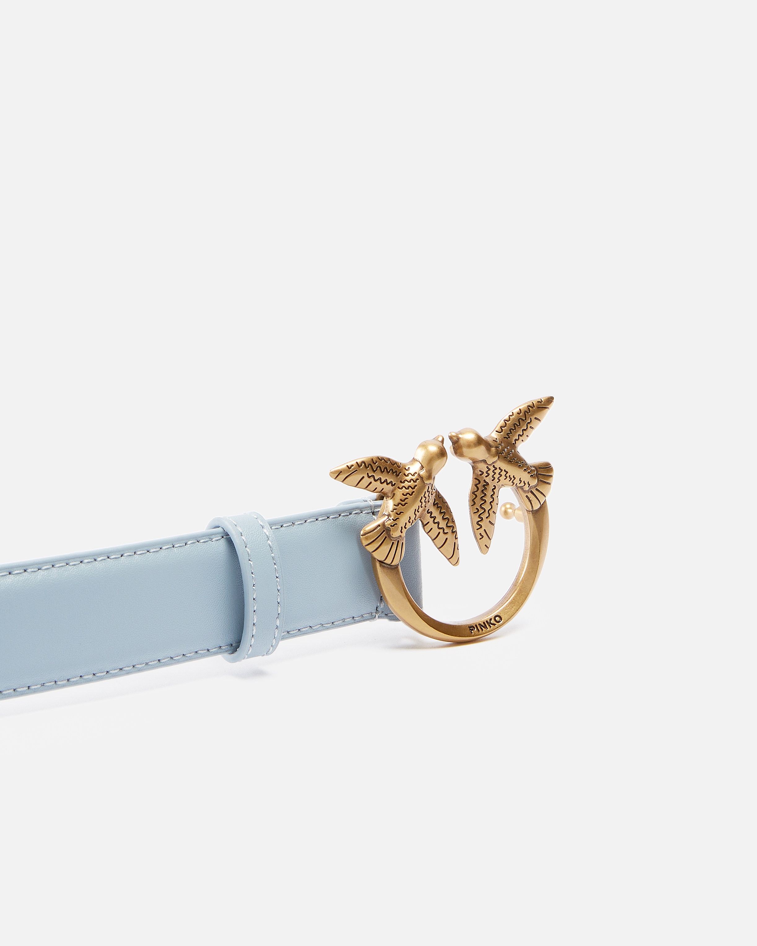 LOVE BIRDS LEATHER BELT 3CM - 5