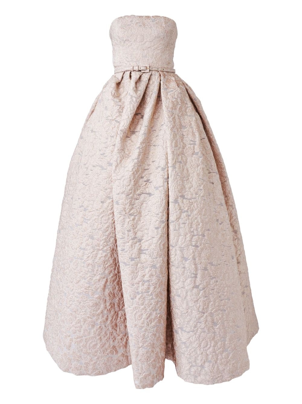 brocade-effect gown - 1