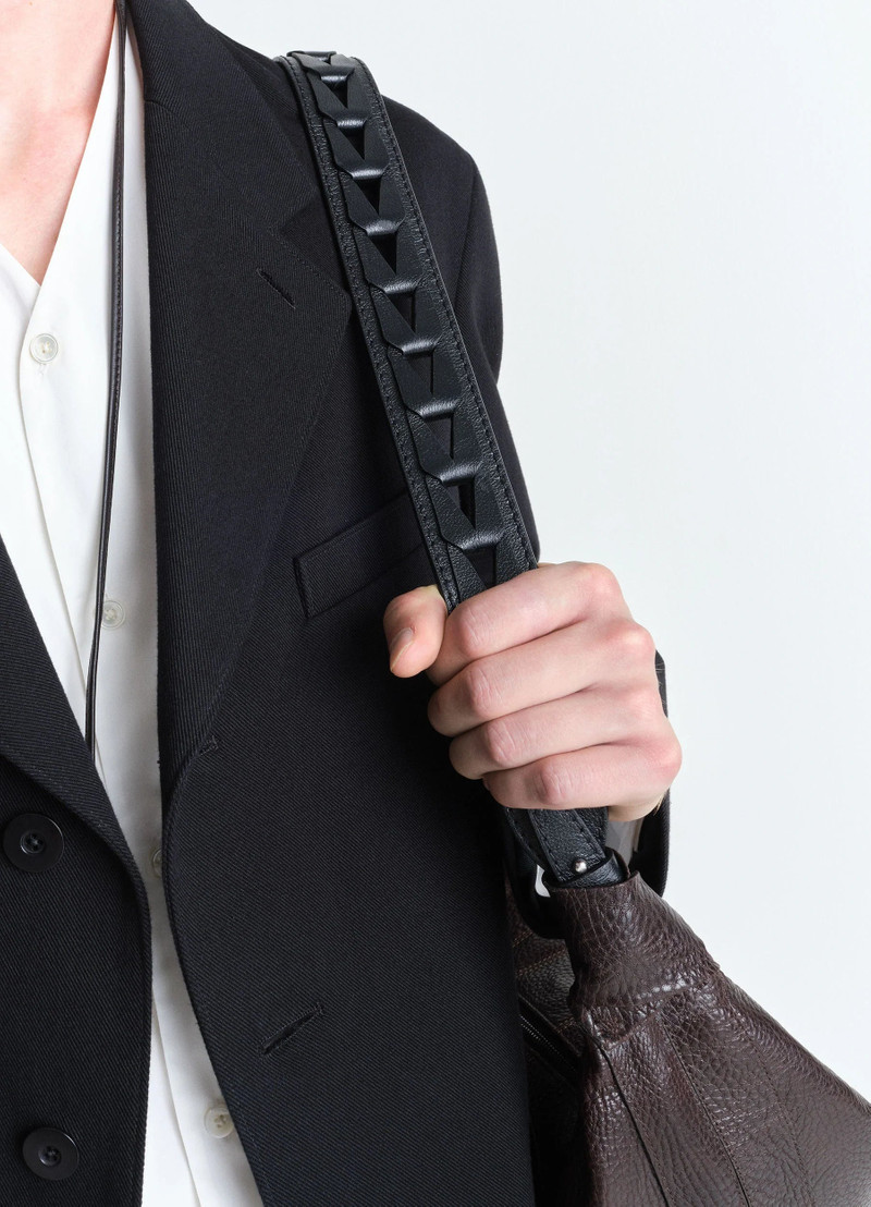 WOVEN CHEVRON LARGE CROISSANT BAG 4