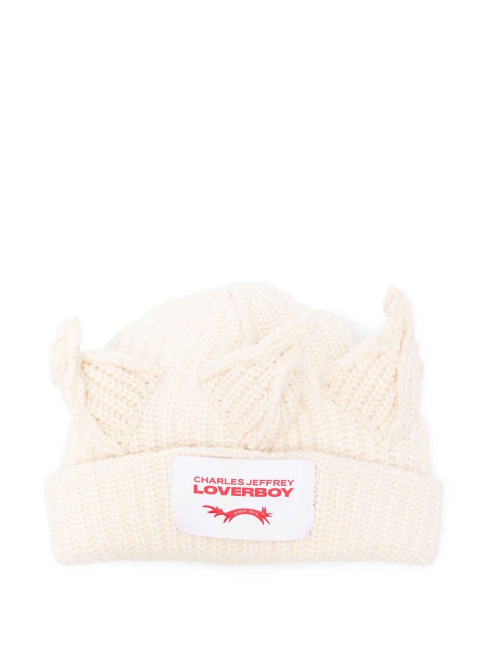 crown knitted beanie hat - 1